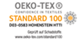 Certification Oeko-Tex standard 100
