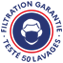 Filtration garantie - testé 50 lavages