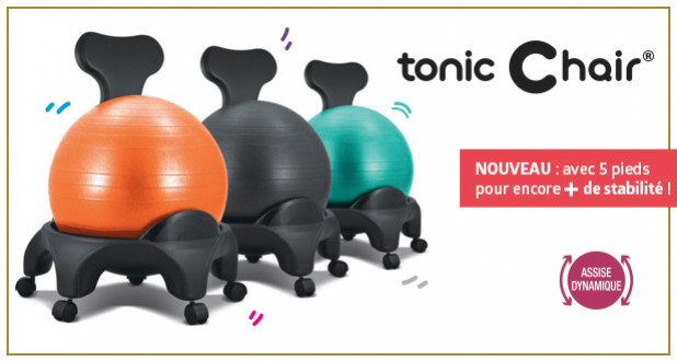 Tonic Chair® 2021 : une 5e roulette pour plus de stabilité !
